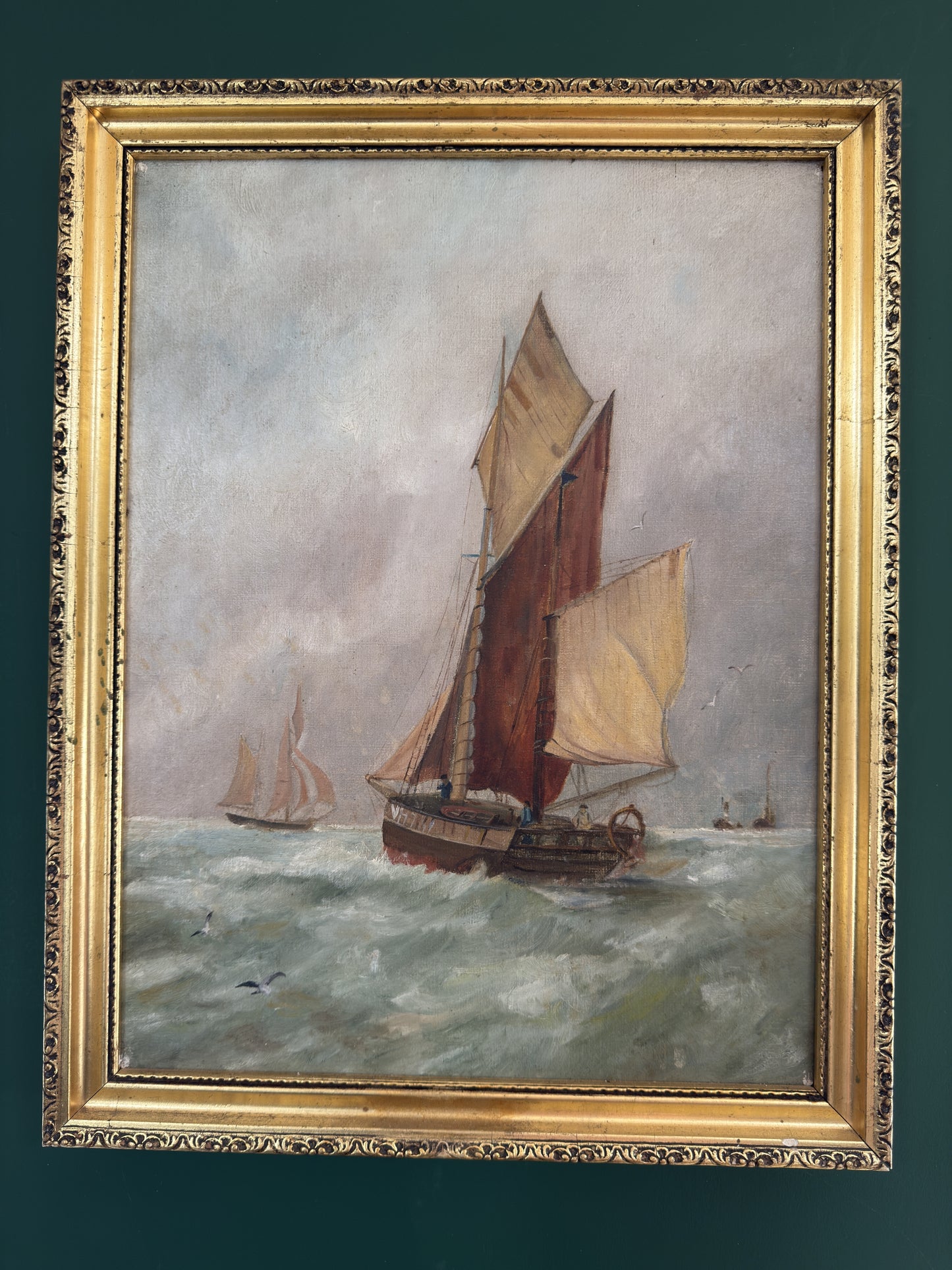 Contemporary Maritime Seascape - Signed Oil Painting (Oil on Canvas)