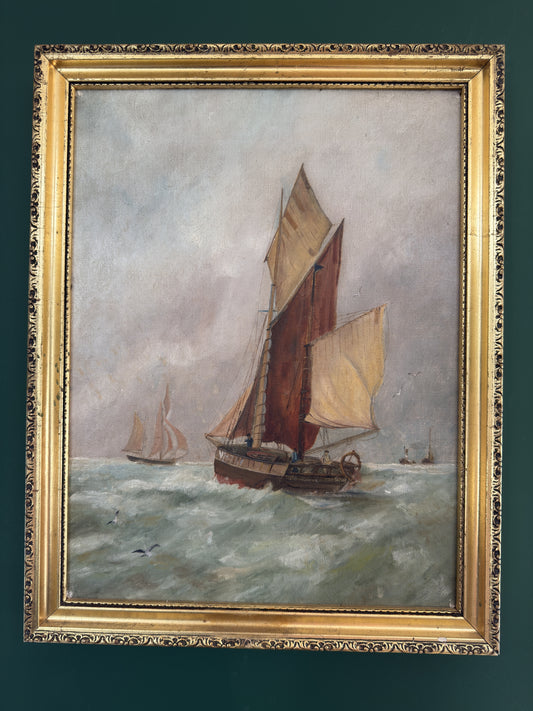 Contemporary Maritime Seascape - Signed Oil Painting (Oil on Canvas)