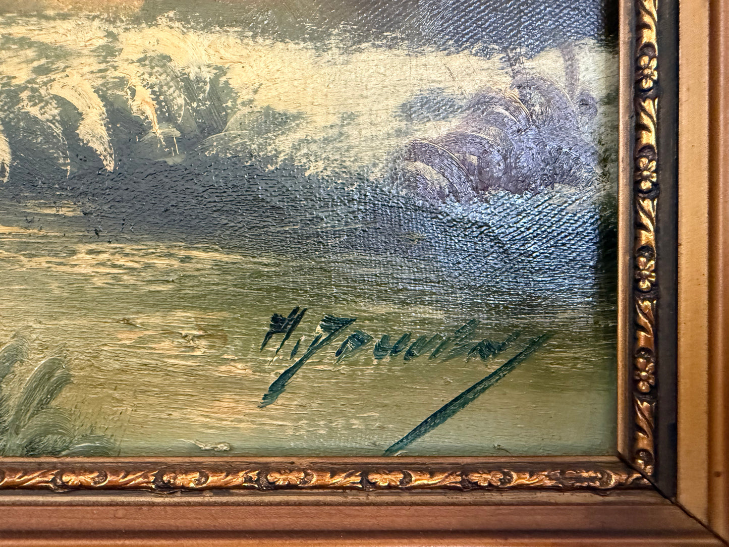 20h Century European Landscape Diptych - 2 x Signed Oil Paintings (Oil on canvas)
